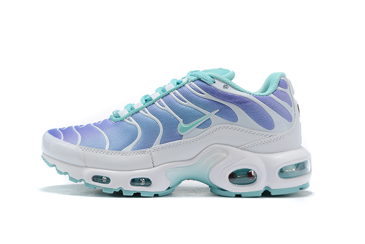 Women Nike Air Max PLUS White Baby Blue Green Shoes - Click Image to Close